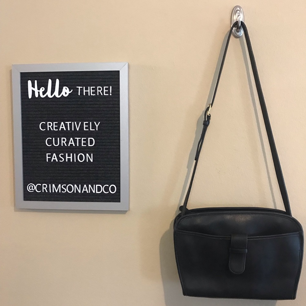 Coach vintage Brighton crossbody bag black leather